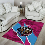 QLD Maroons and NSW Blues Personalised Area Rug Cockroaches Cane Toads Together