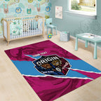 QLD Maroons and NSW Blues Personalised Area Rug Cockroaches Cane Toads Together