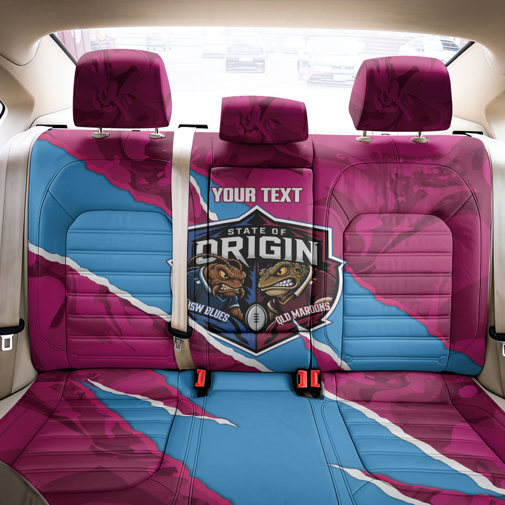 QLD Maroons and NSW Blues Personalised Back Car Seat Cover Cockroaches Cane Toads Together