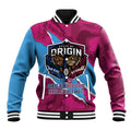 QLD Maroons and NSW Blues Personalised Baseball Jacket Cockroaches Cane Toads Together