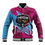 QLD Maroons and NSW Blues Personalised Baseball Jacket Cockroaches Cane Toads Together