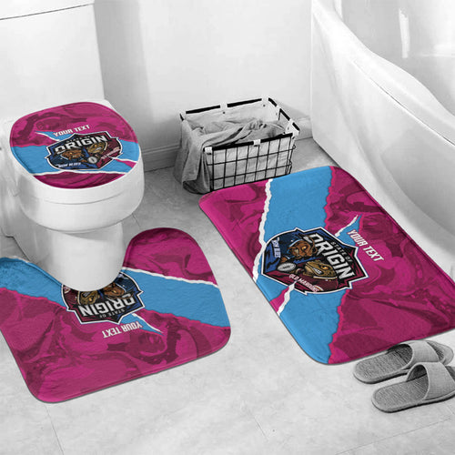 QLD Maroons and NSW Blues Personalised Bathroom Set Cockroaches Cane Toads Together