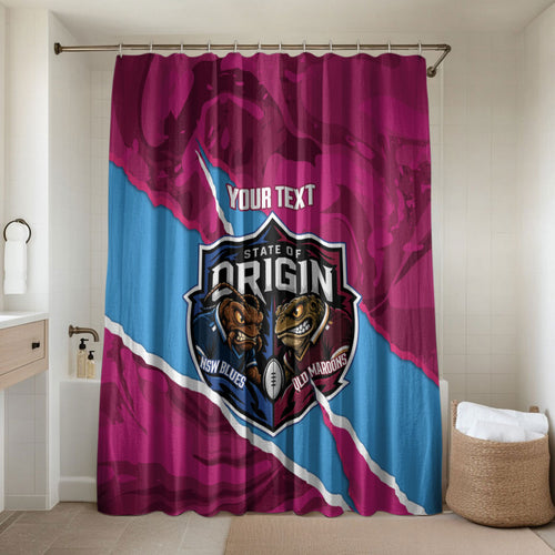 QLD Maroons and NSW Blues Personalised Bathroom Set Cockroaches Cane Toads Together