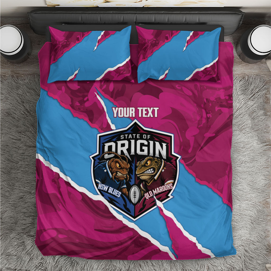 QLD Maroons and NSW Blues Personalised Bedding Set Cockroaches Cane Toads Together