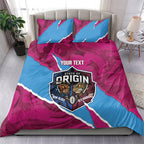 QLD Maroons and NSW Blues Personalised Bedding Set Cockroaches Cane Toads Together