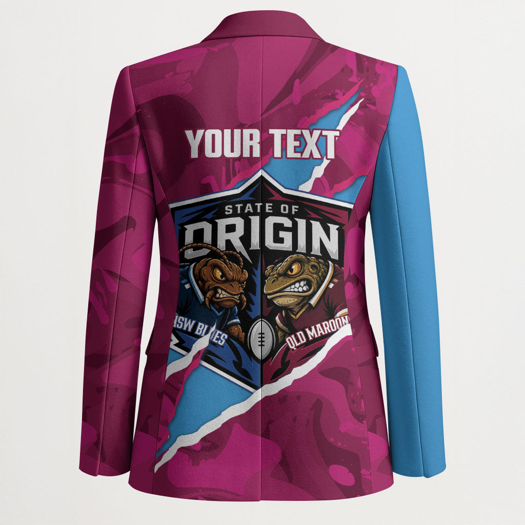 QLD Maroons and NSW Blues Personalised Blazer Cockroaches Cane Toads Together