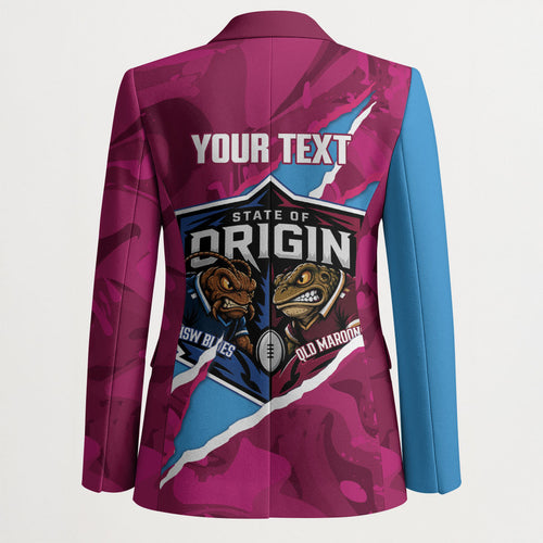 QLD Maroons and NSW Blues Personalised Blazer Cockroaches Cane Toads Together