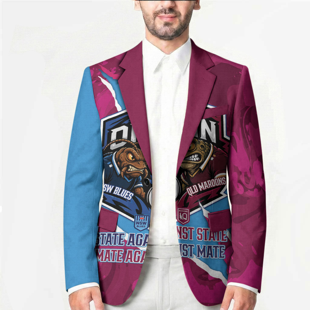 QLD Maroons and NSW Blues Personalised Blazer Cockroaches Cane Toads Together