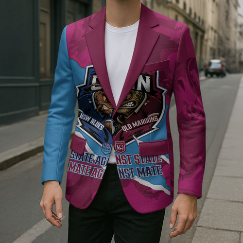 QLD Maroons and NSW Blues Personalised Blazer Cockroaches Cane Toads Together