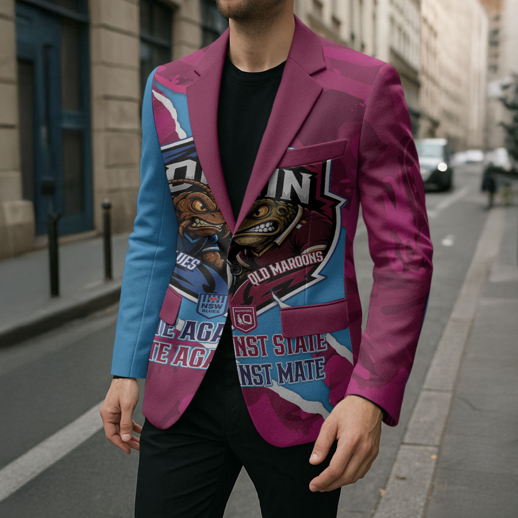 QLD Maroons and NSW Blues Personalised Blazer Cockroaches Cane Toads Together