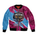 QLD Maroons and NSW Blues Personalised Bomber Jacket Cockroaches Cane Toads Together