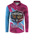 QLD Maroons and NSW Blues Personalised Button Sweatshirt Cockroaches Cane Toads Together