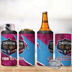 QLD Maroons and NSW Blues Personalised 4 in 1 Can Cooler Tumbler Cockroaches Cane Toads Together