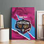 QLD Maroons and NSW Blues Personalised Canvas Wall Art Cockroaches Cane Toads Together