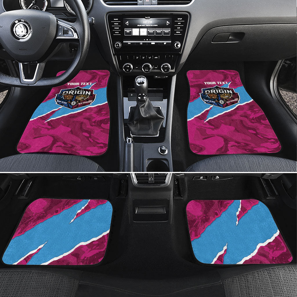 QLD Maroons and NSW Blues Personalised Car Mats Cockroaches Cane Toads Together