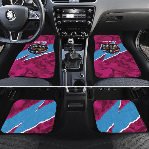 QLD Maroons and NSW Blues Personalised Car Mats Cockroaches Cane Toads Together