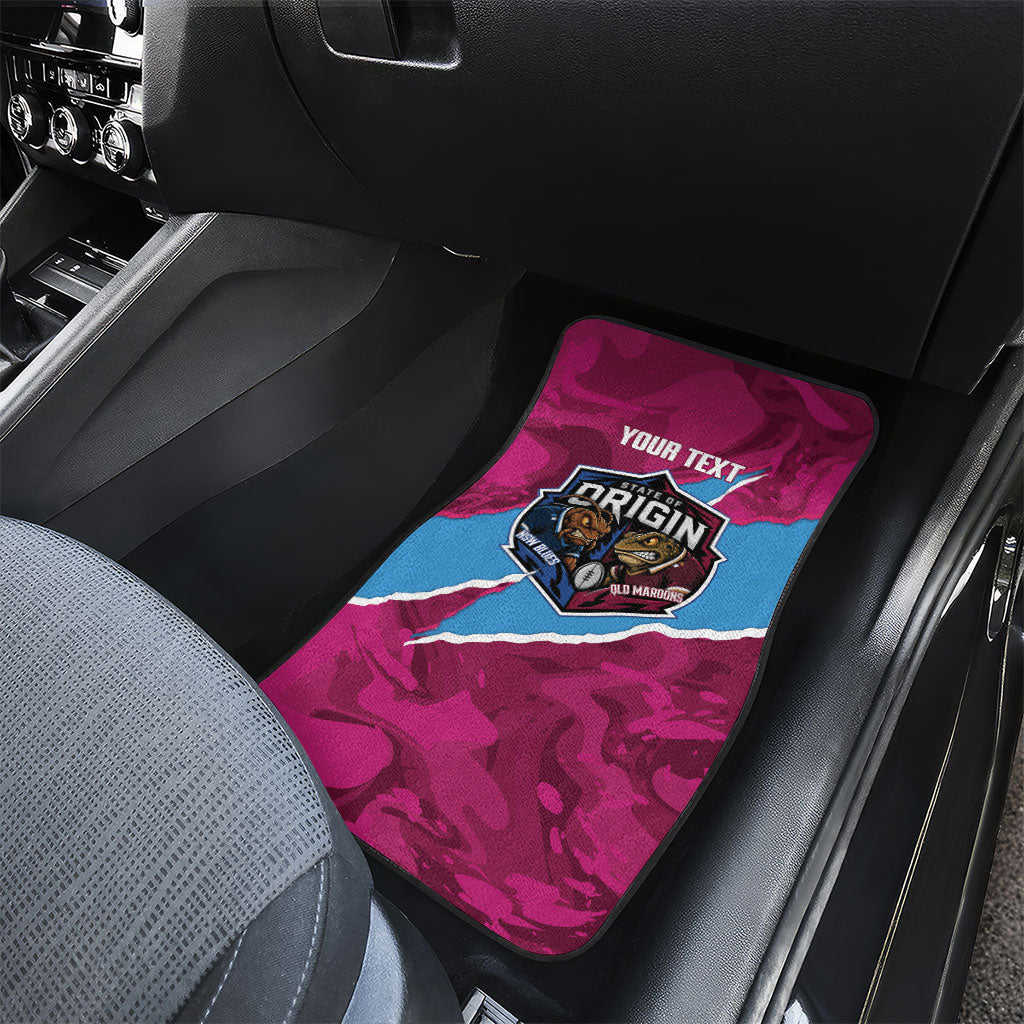 QLD Maroons and NSW Blues Personalised Car Mats Cockroaches Cane Toads Together