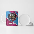 QLD Maroons and NSW Blues Personalised Ceramic Mug Cockroaches Cane Toads Together
