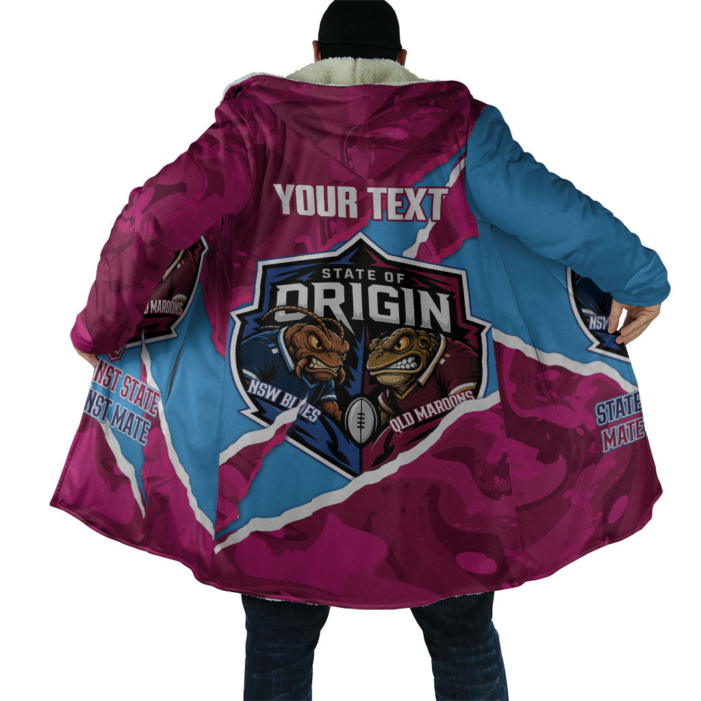 QLD Maroons and NSW Blues Personalised Cloak Cockroaches Cane Toads Together