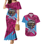 QLD Maroons and NSW Blues Personalised Couples Matching Mermaid Dress and Hawaiian Shirt Cockroaches Cane Toads Together