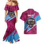 QLD Maroons and NSW Blues Personalised Couples Matching Mermaid Dress and Hawaiian Shirt Cockroaches Cane Toads Together