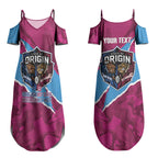 QLD Maroons and NSW Blues Personalised Couples Matching Summer Maxi Dress and Long Sleeve Button Shirt Cockroaches Cane Toads Together LT14
