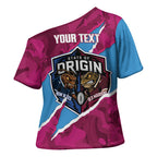 QLD Maroons and NSW Blues Personalised Cross Shoulder Shirt Cockroaches Cane Toads Together
