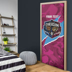 QLD Maroons and NSW Blues Personalised Door Cover Cockroaches Cane Toads Together