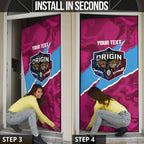QLD Maroons and NSW Blues Personalised Door Cover Cockroaches Cane Toads Together