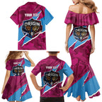 QLD Maroons and NSW Blues Personalised Family Matching Mermaid Dress and Hawaiian Shirt Cockroaches Cane Toads Together