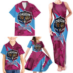 QLD Maroons and NSW Blues Personalised Family Matching Tank Maxi Dress and Hawaiian Shirt Cockroaches Cane Toads Together