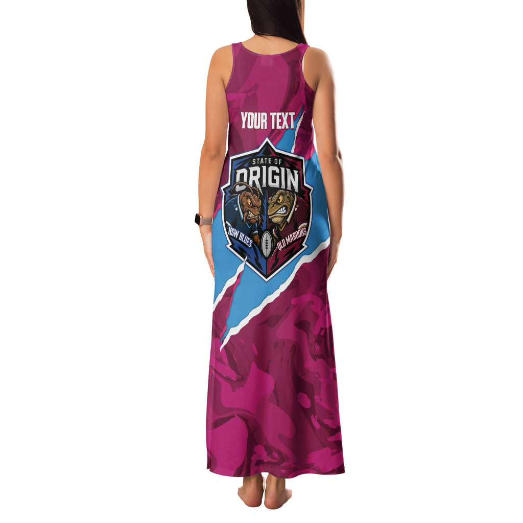 QLD Maroons and NSW Blues Personalised Family Matching Tank Maxi Dress and Hawaiian Shirt Cockroaches Cane Toads Together