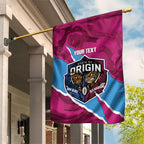 QLD Maroons and NSW Blues Personalised Garden Flag Cockroaches Cane Toads Together