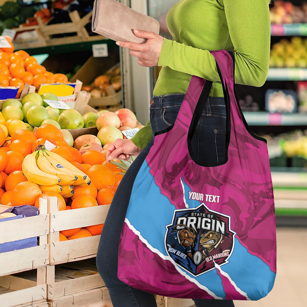 QLD Maroons and NSW Blues Personalised Grocery Bag Cockroaches Cane Toads Together