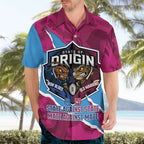 QLD Maroons and NSW Blues Personalised Hawaiian Shirt Cockroaches Cane Toads Together