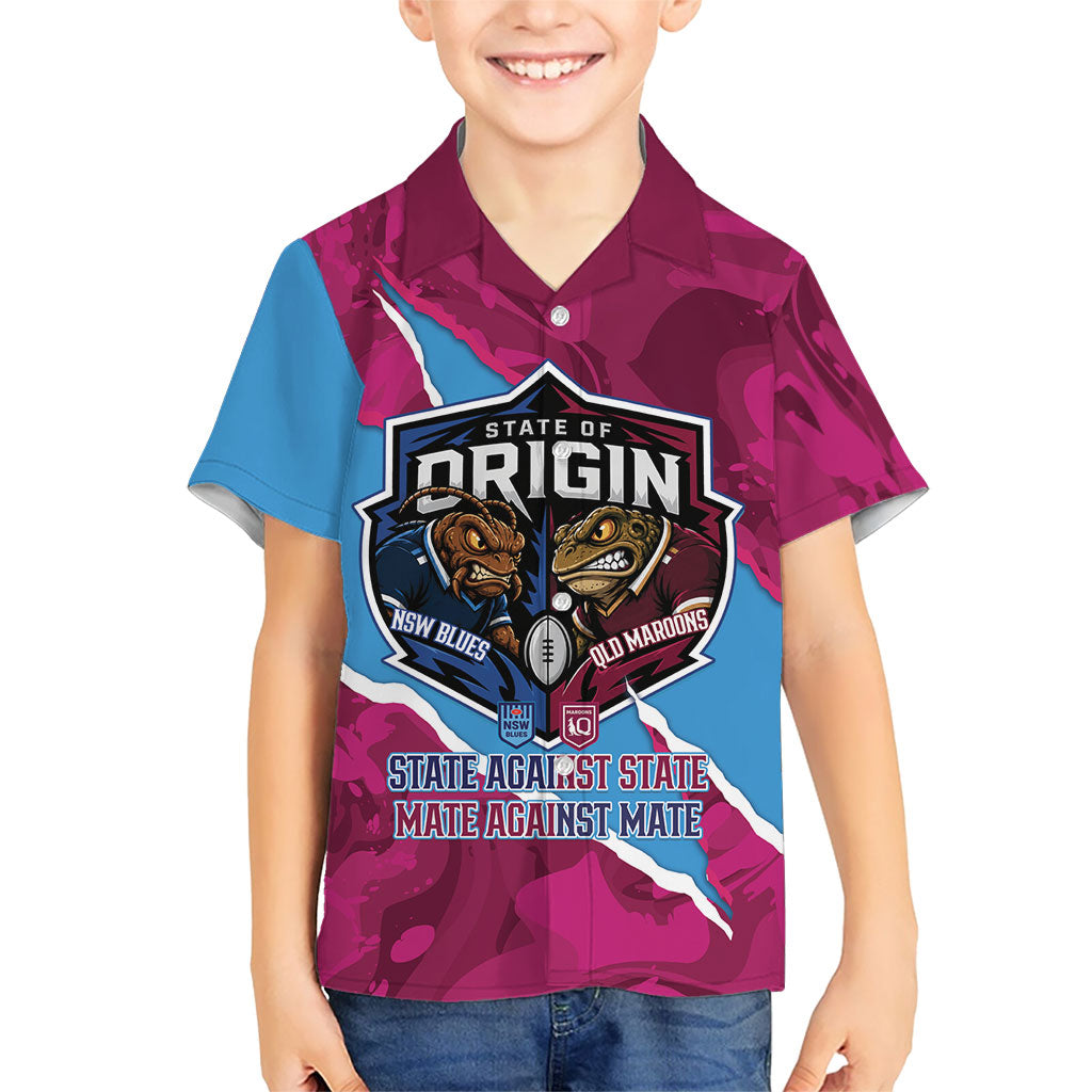 QLD Maroons and NSW Blues Personalised Hawaiian Shirt Cockroaches Cane Toads Together