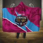 QLD Maroons and NSW Blues Personalised Hooded Blanket Cockroaches Cane Toads Together