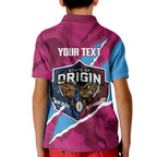 QLD Maroons and NSW Blues Personalised Kid Polo Shirt Cockroaches Cane Toads Together