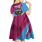 QLD Maroons and NSW Blues Personalised Kid Short Sleeve Dress Cockroaches Cane Toads Together