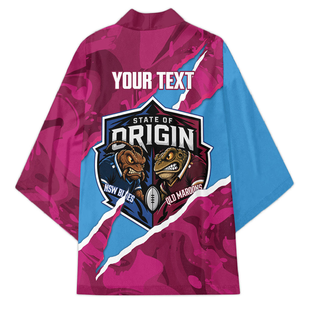 QLD Maroons and NSW Blues Personalised Kimono Cockroaches Cane Toads Together