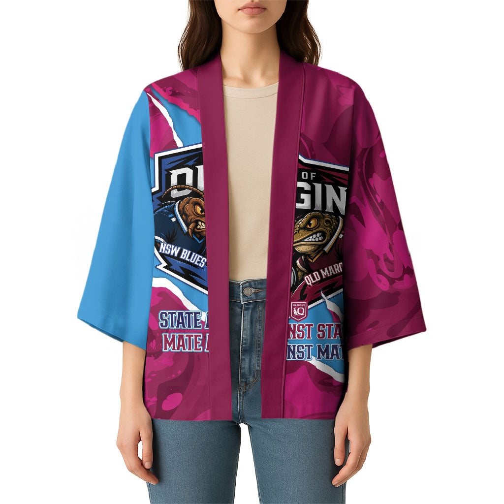 QLD Maroons and NSW Blues Personalised Kimono Cockroaches Cane Toads Together
