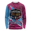 QLD Maroons and NSW Blues Personalised Long Sleeve Shirt Cockroaches Cane Toads Together