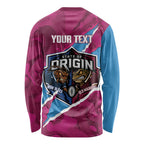 QLD Maroons and NSW Blues Personalised Long Sleeve Shirt Cockroaches Cane Toads Together