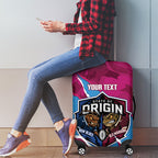 QLD Maroons and NSW Blues Personalised Luggage Cover Cockroaches Cane Toads Together