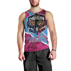 QLD Maroons and NSW Blues Personalised Men Tank Top Cockroaches Cane Toads Together