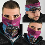 QLD Maroons and NSW Blues Personalised Neck Gaiter Cockroaches Cane Toads Together