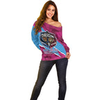 QLD Maroons and NSW Blues Personalised Off Shoulder Sweater Cockroaches Cane Toads Together