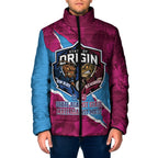 QLD Maroons and NSW Blues Personalised Padded Jacket Cockroaches Cane Toads Together