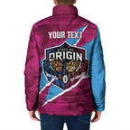 QLD Maroons and NSW Blues Personalised Padded Jacket Cockroaches Cane Toads Together