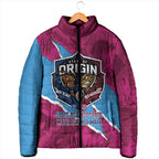 QLD Maroons and NSW Blues Personalised Padded Jacket Cockroaches Cane Toads Together